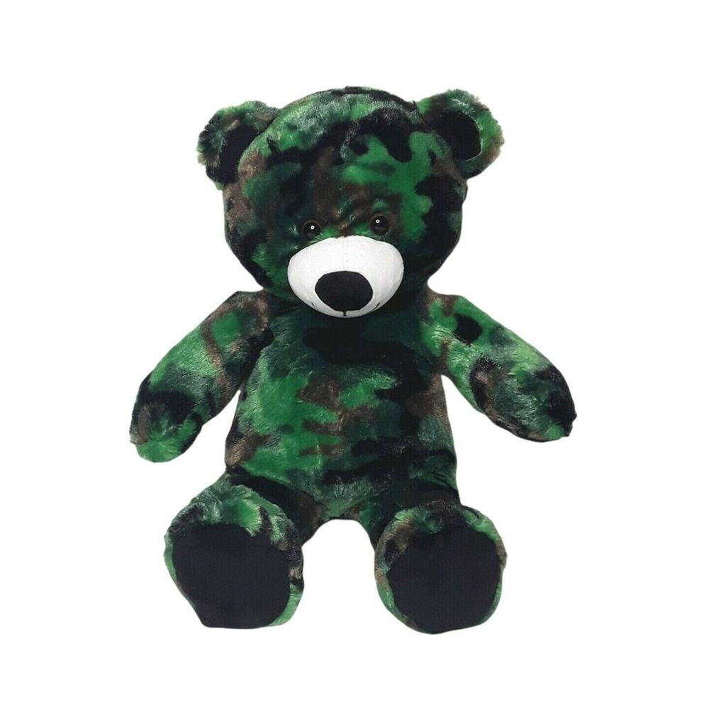 Build A Bear Teddy Bear Camouflage Bear 17" Camo Plush Stuffed Soft Toy BABW